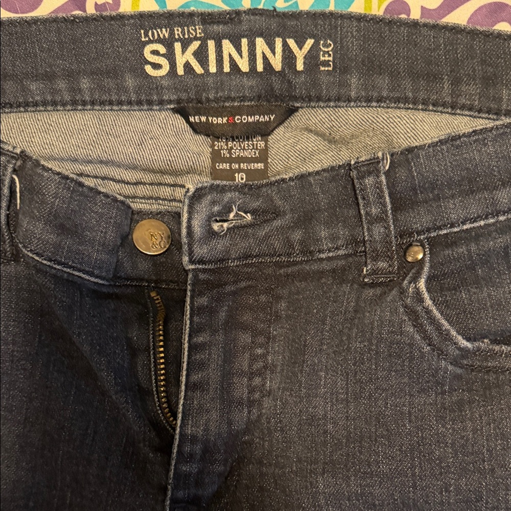 New York & Company Dark Wash Skinny Jeans
